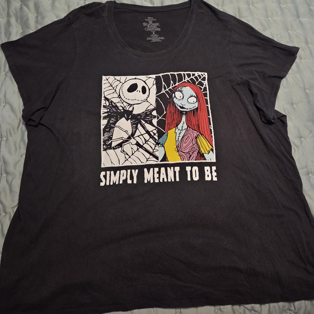 Torrid 6x Disney Nightmare Before Christmas Meant To Be Black Top - Picture 5 of 6